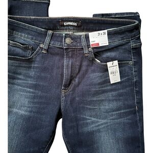 Express Men's Deep Indigo Skinny Jeans 31x30